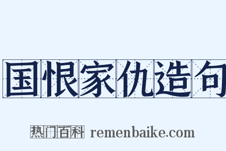 国恨家仇造句是什么意思的图片